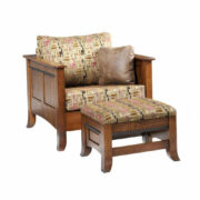 Cranberry Chair With Ottoman