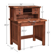 JD’s 36" Deluxe Writing Desk - Image 2