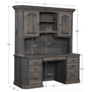 Fifth Avenue 68" Flat Top With Hutch - Image 3