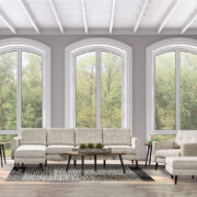Serene 5 Seat Sectional Tear Drop Arm - Image 3