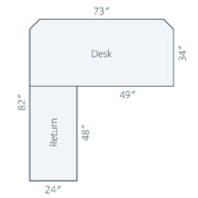 Arts & Crafts L Desk - Image 3