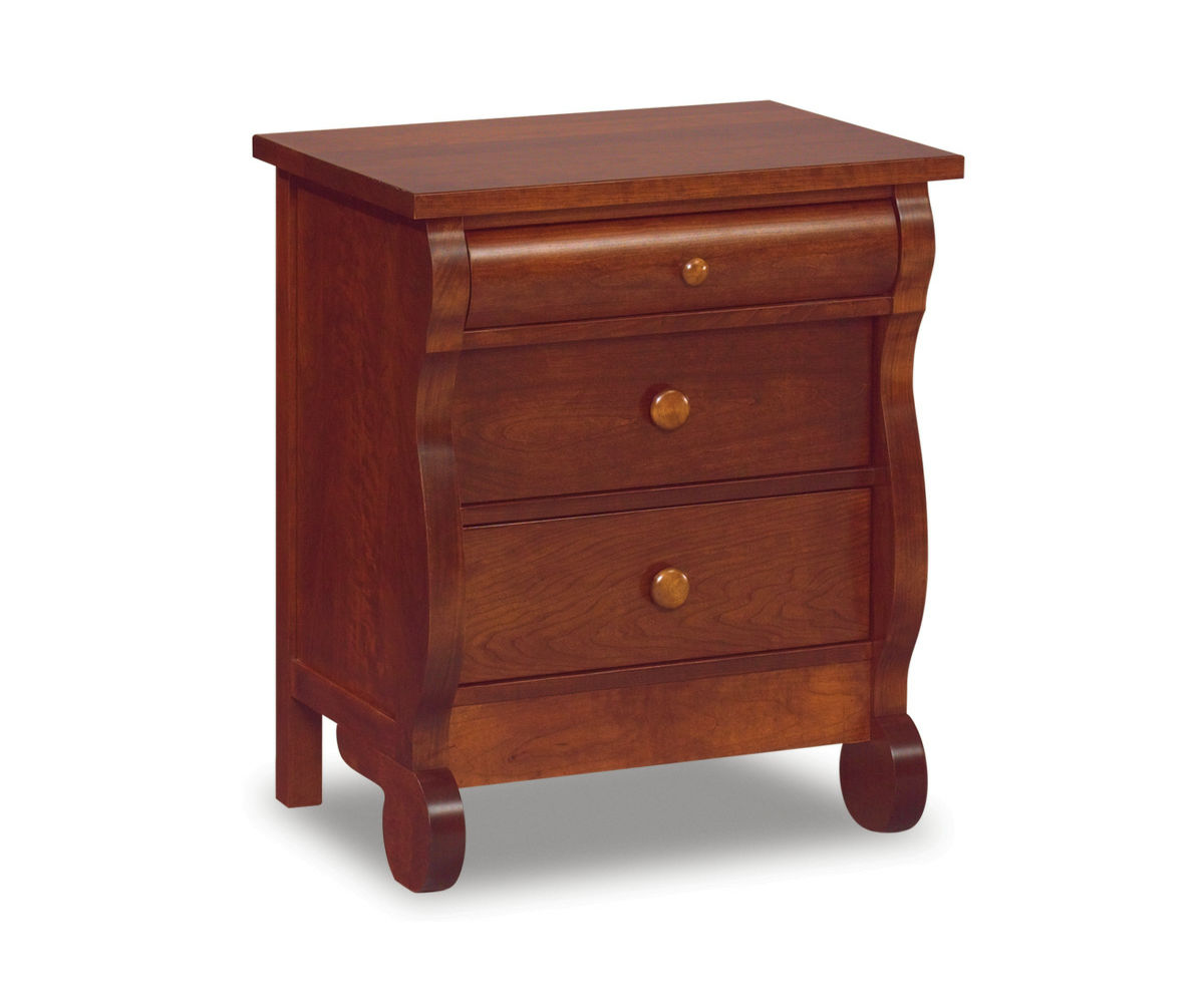 Old Classic Sleigh 3 Drawer Nightstand - 25¼"W 1 Old Classic Sleigh 3 Drawer Nightstand - 25¼"W