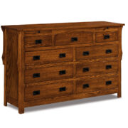 Stick Mission 9 Drawer Dresser With Jewelry Drawers