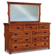 Stick Mission 9 Drawer Dresser - 73"W
