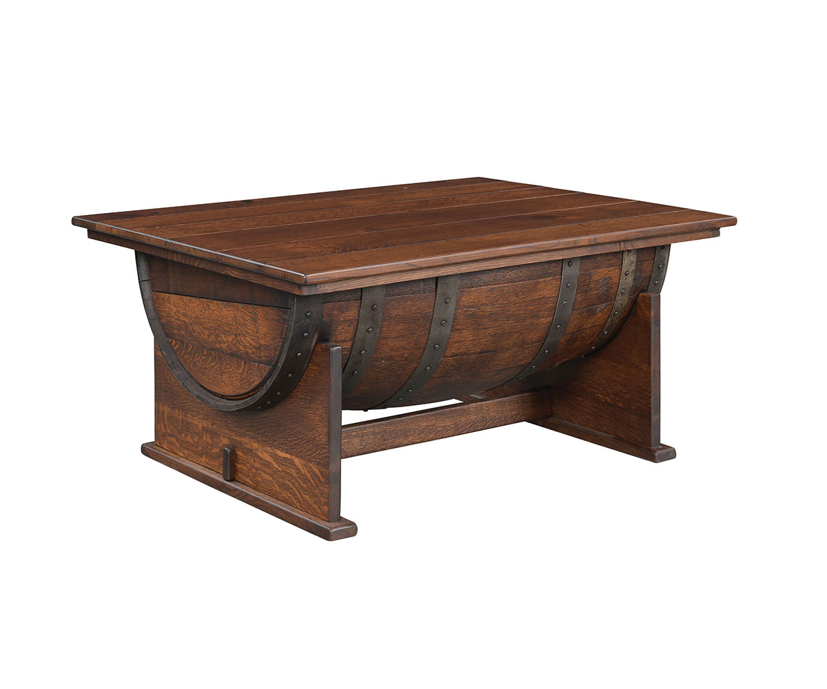 Deluxe Whiskey Barrel Coffee Table 1 Deluxe Whiskey Barrel Coffee Table