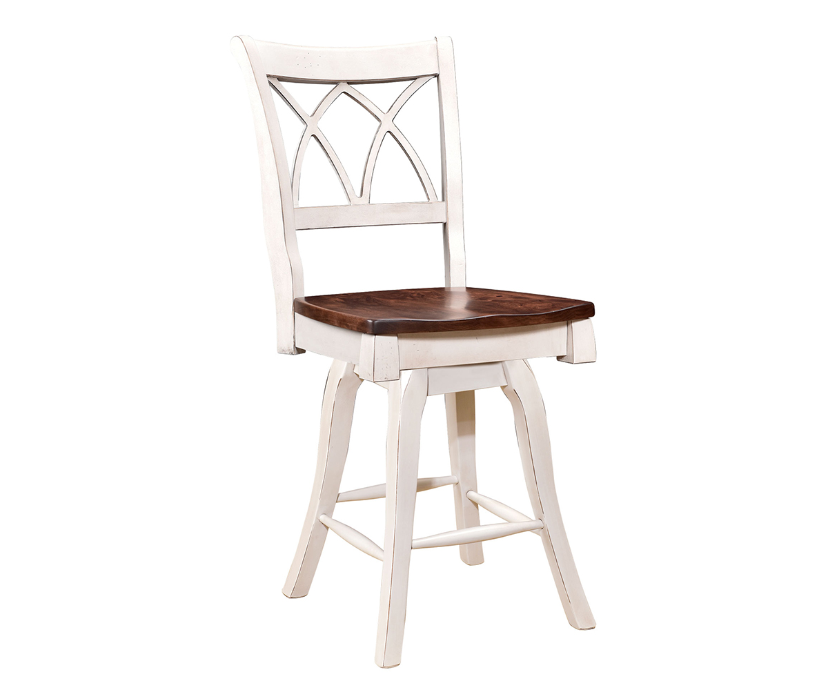 Double X Back 24" Swivel Barstool 1 Double X Back 24" Swivel Barstool