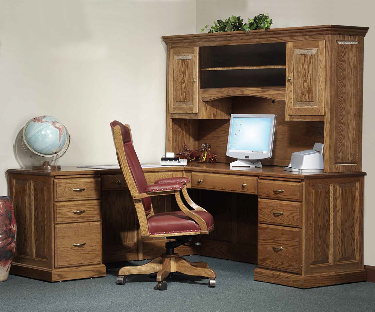 Highland L-Desk With Hutch 1 Highland L-Desk With Hutch