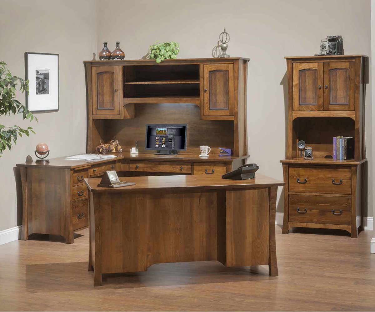 Woodbury L-Desk With Hutch 5 Woodbury L-Desk With Hutch - Image 5