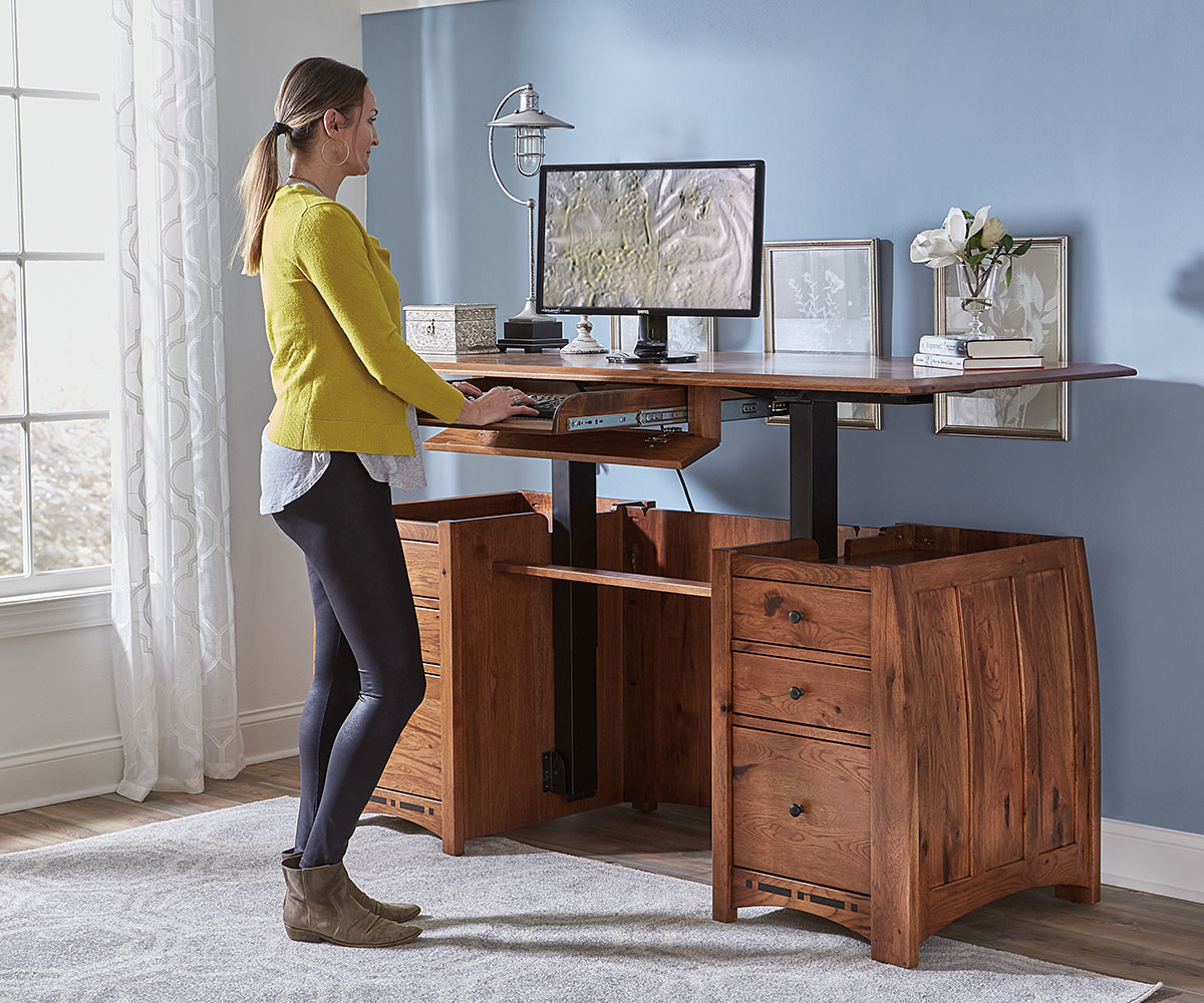 Boulder Creek Sit To Stand Curved Top Desk 2 Boulder Creek Sit To Stand Curved Top Desk - Image 2
