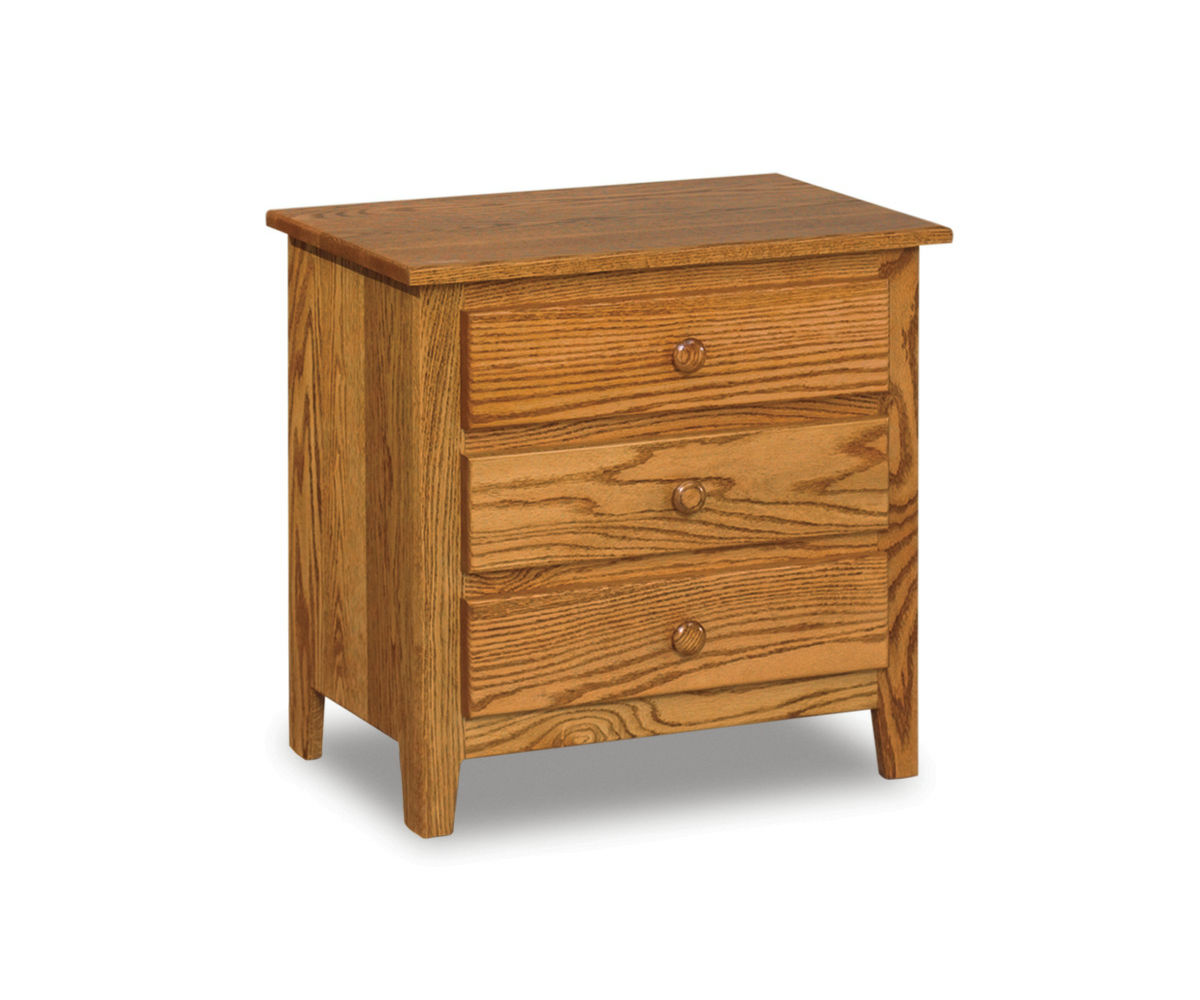 Shaker 3 Drawer Nightstand - 25"W 1 Shaker 3 Drawer Nightstand - 25"W