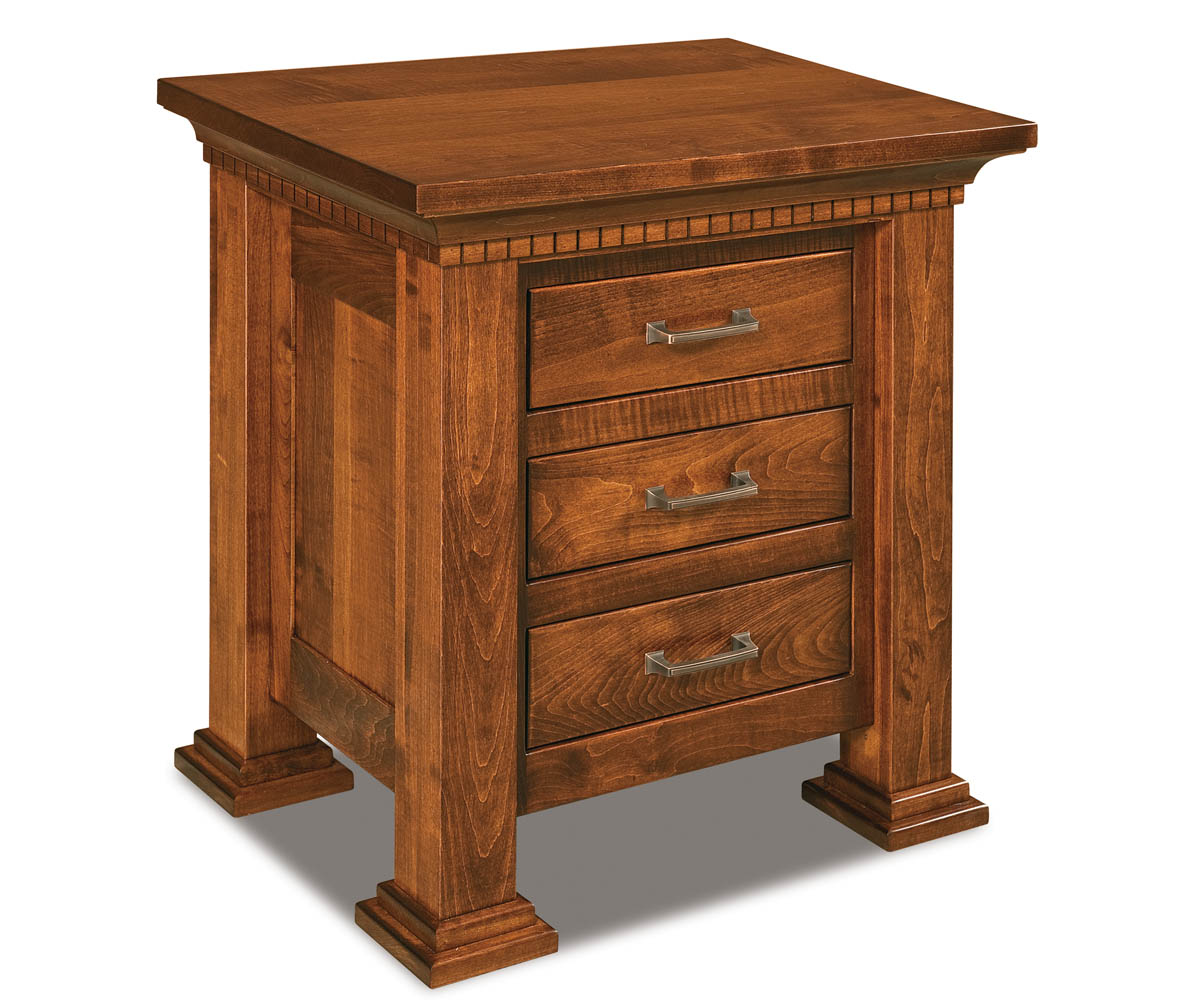 Empire 3 Drawer Nightstand - 28"H 1 Empire 3 Drawer Nightstand - 28"H