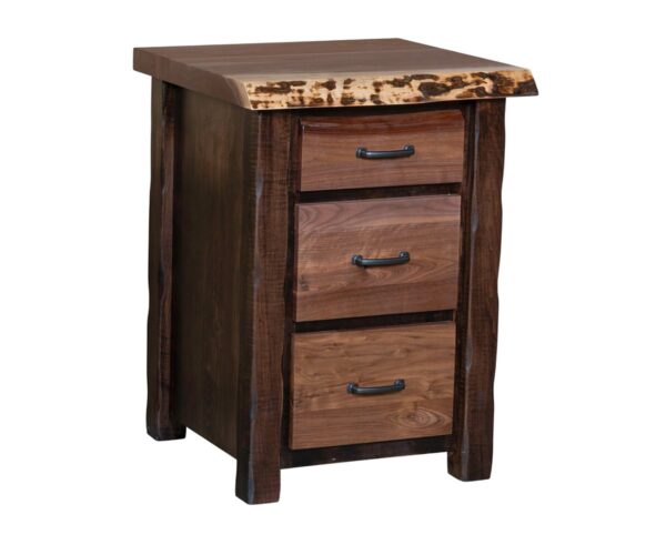 Cross Lake Live Edge 3 Drawer Nightstand