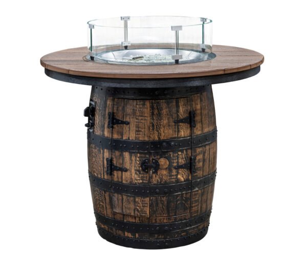 Whiskey Barrel Fire Table