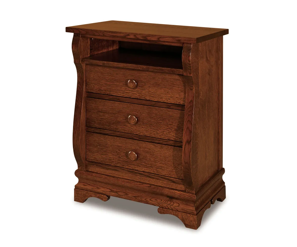 Chippewa Sleigh 3 Drawer Nightstand - 25¼"W 1 Chippewa Sleigh 3 Drawer Nightstand - 25¼"W