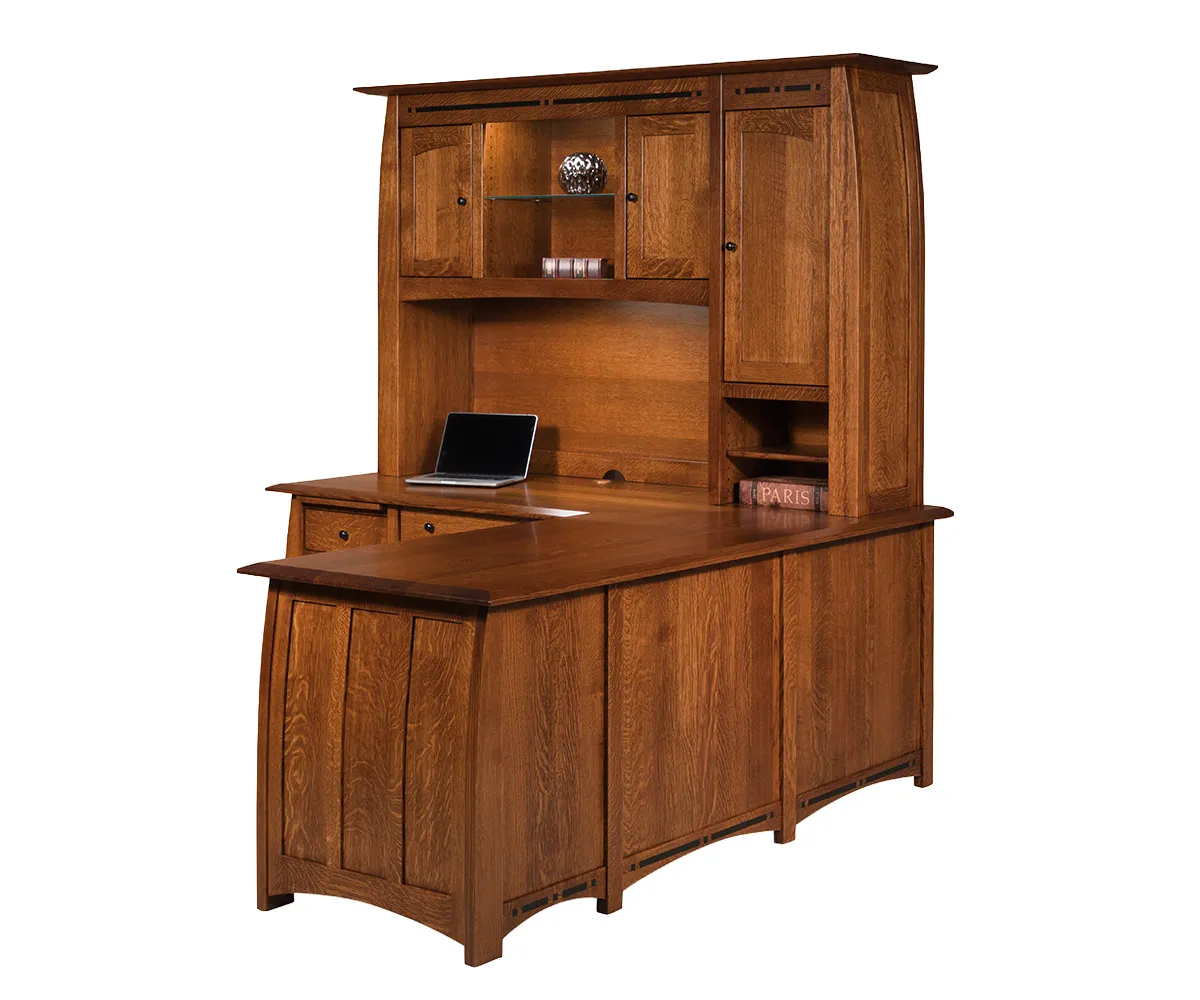 Boulder Creek L Shape Desk With Hutch 2 Boulder Creek L Shape Desk With Hutch - Image 2