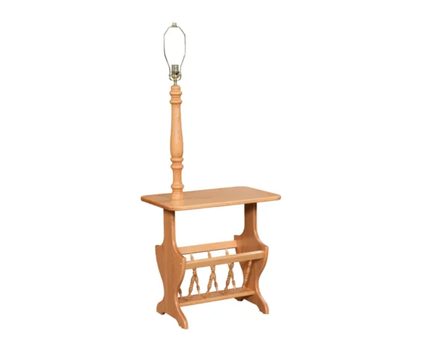 Magazine End Table With Lamp