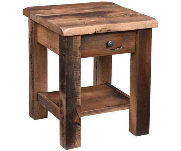 Reclaimed Post Mission End Table
